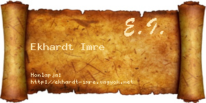 Ekhardt Imre névjegykártya
